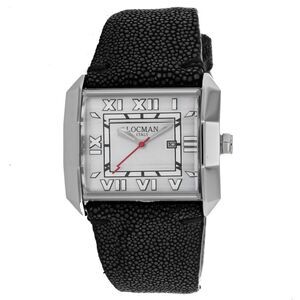 Locman Men's Diamond Otto White Dial Watch - 232MOPWH/BK STG